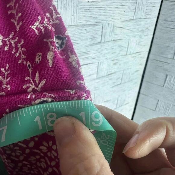 Eddie Bauer sleeveless Dress cotton floral, drawstring v-neck crisscross - Picture 7 of 9